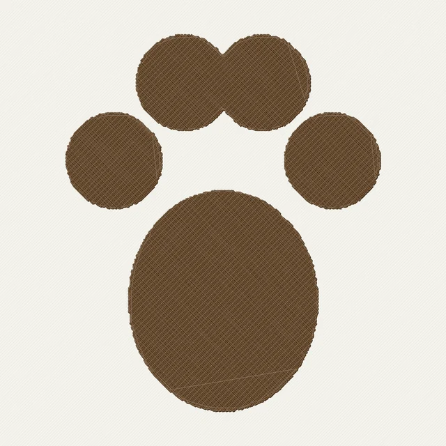 Stitched: Paw print